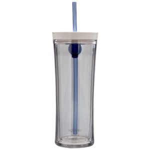 Contigo Shake & Go Water Bottle 20oz - Clear with Monaco Blue