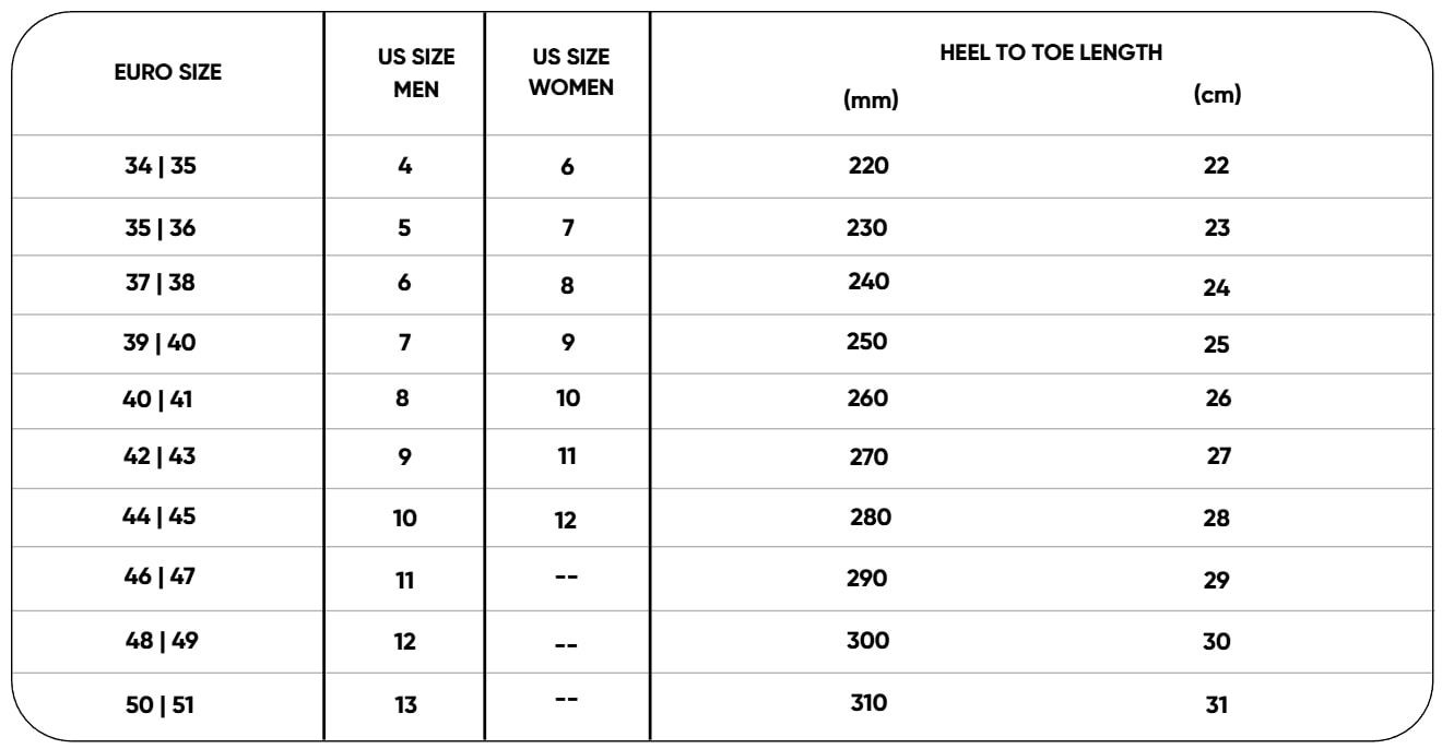 Selected Size Guide for KAI