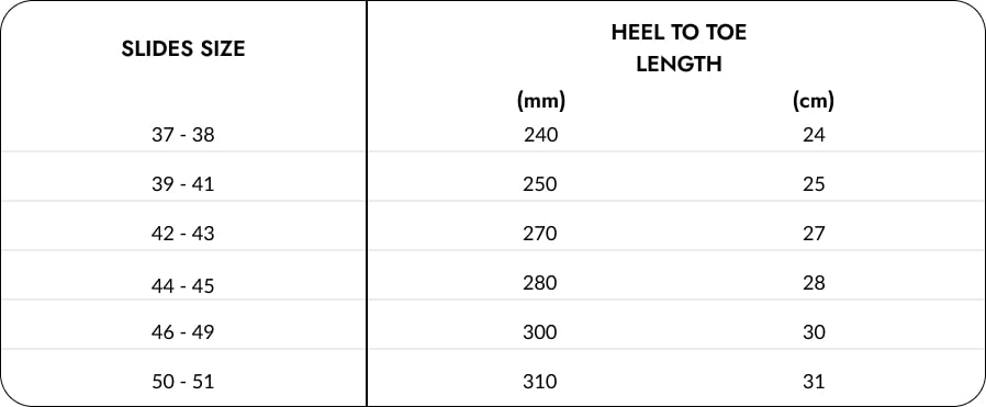 Unisex Old Size Guide