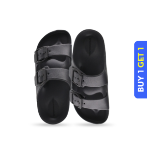 Hinata Kids Unisex Slides - Onyx Grey